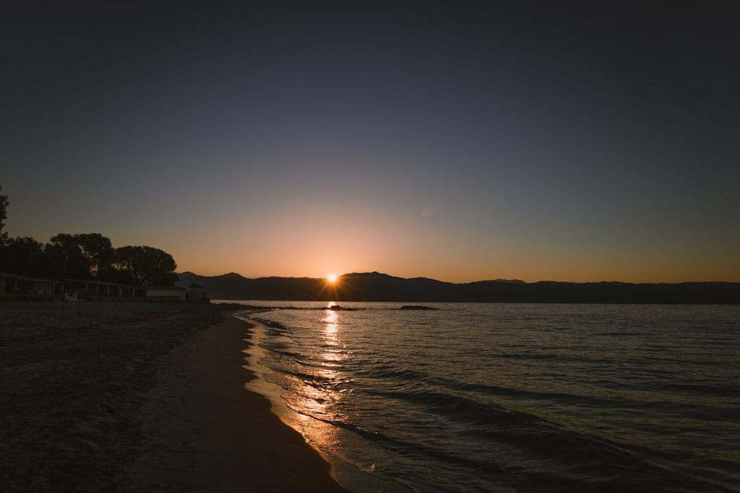 Sunrise at the Plage de'Ariadne (Ajaccio, France)