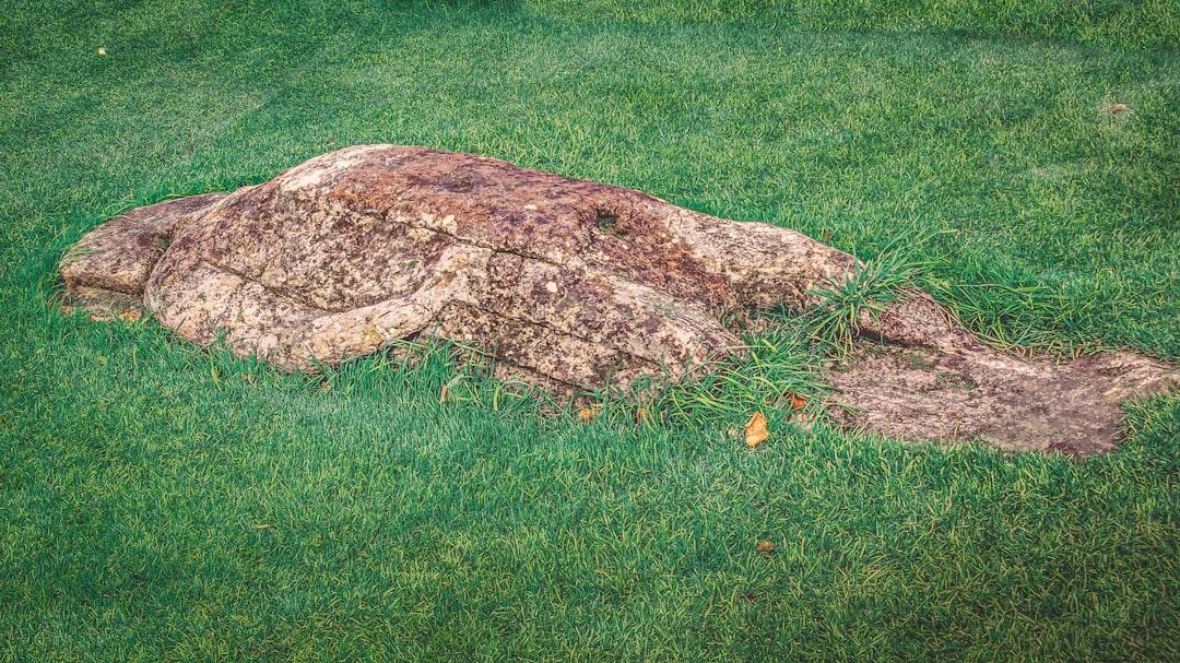 An eroded medieval tombstone outside Durham Cathedral (Oct.,2021).